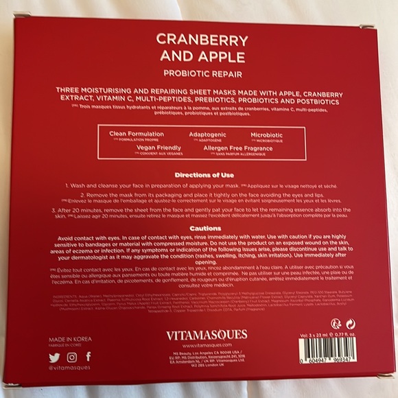 Cranberry and apple probiotic repair face mask - Picture 2 of 2